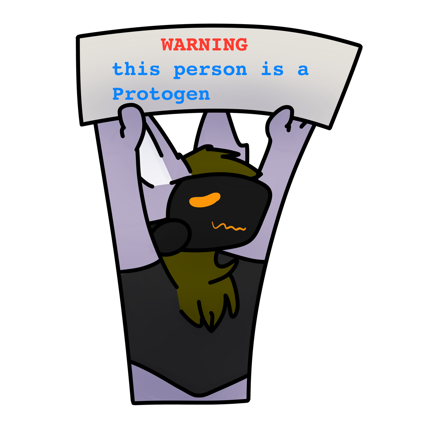Protogen Warning Sticker